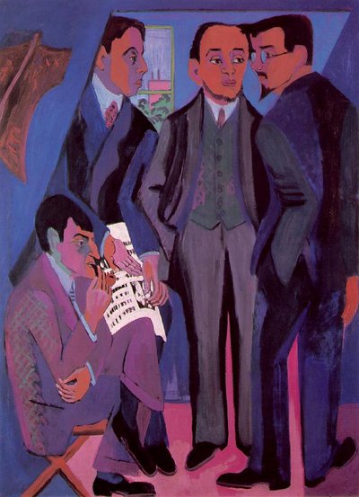 A Group of Artists by Ernst Ludwig Kirchner